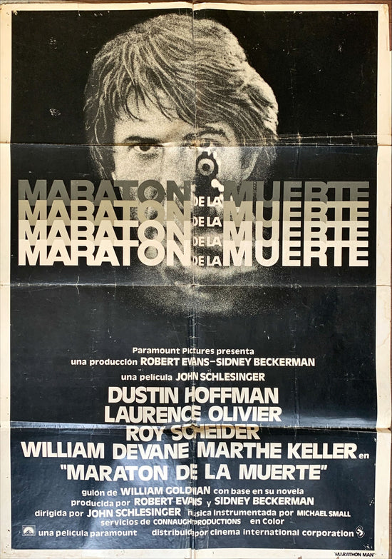 Marathon Man,spanish 1sh 1976 cool image of Dustin Hoffman, John Schlesinger classic thriller