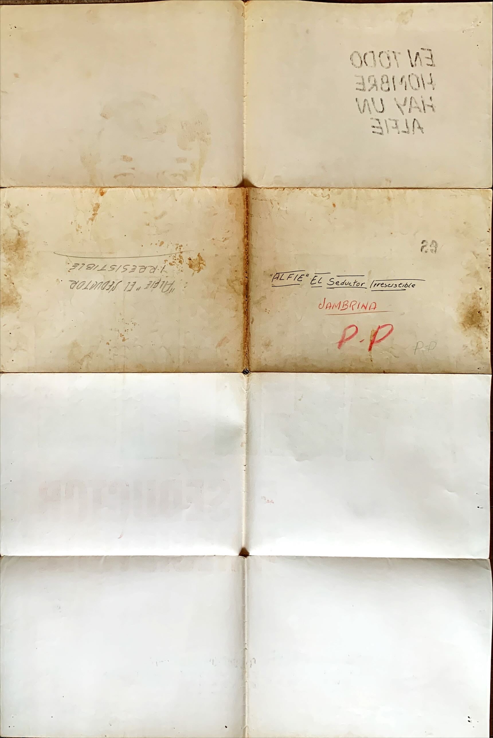 Alfie,Spanish language 1sh 1966, Michael Caine