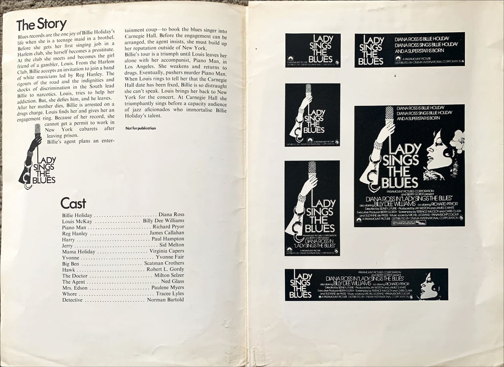 Lady sings the blues press book '72 Diana Ross in her film debut