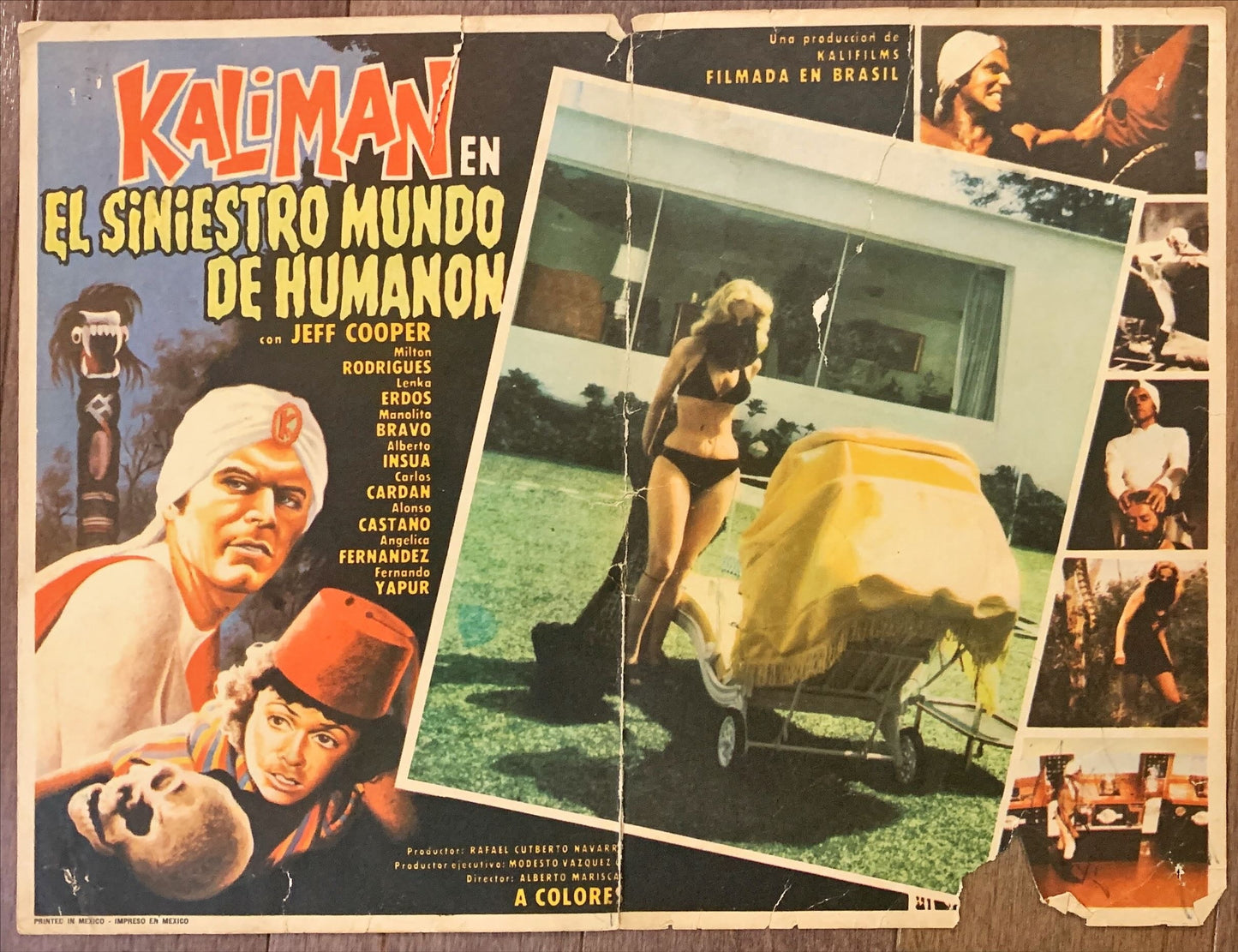 KALIMAN EN EL SINIESTRO MUNDO DE HUMANON 2 Mexican lobby cards '76 country of origin sci-fi/horror!