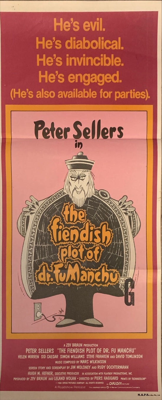 Fiendish Plot of Dr. Fu Manchu, Aust DB 80, Peter Sellers