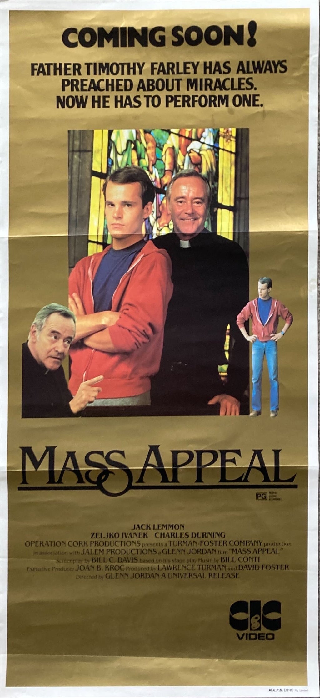 Mass Appeal, '84 Australian Daybill,  Jack Lemmon, Glenn Jordan