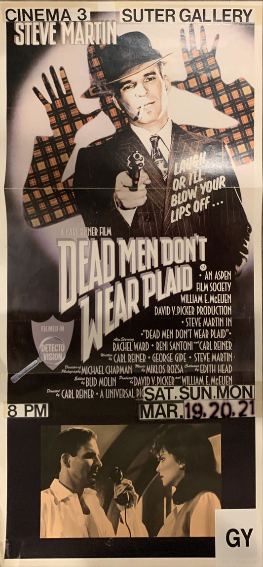Dead Men dont wear Plaid, Aust daybill 1982 Steve Martin will blow your lips off