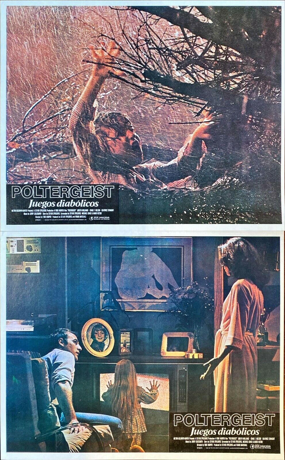 #260 Poltergeist 1982 (Spielberg) Set of 3 Lobby Cards Mexican Release! - PosterCollectors.xyz