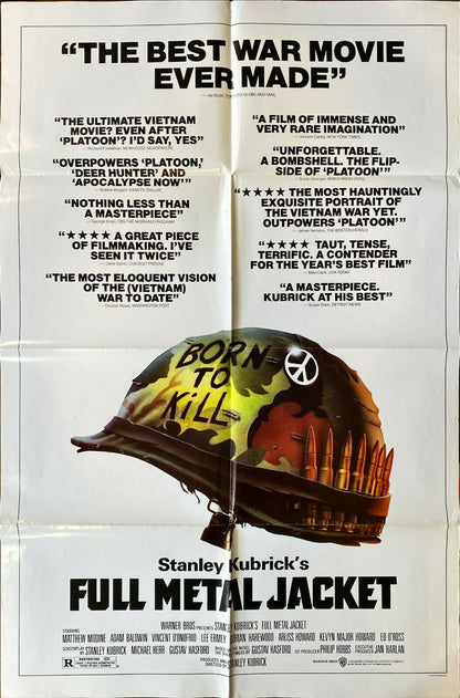 Full Metal Jacket (1987) Stanley Kubrick Original Movie Poster English Version #A-4 - PosterCollectors.xyz