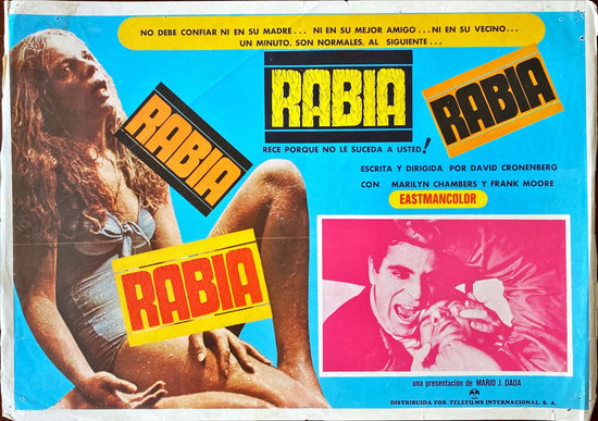 Rabid  - Marilyn Chambers- Mexican Lobby Card