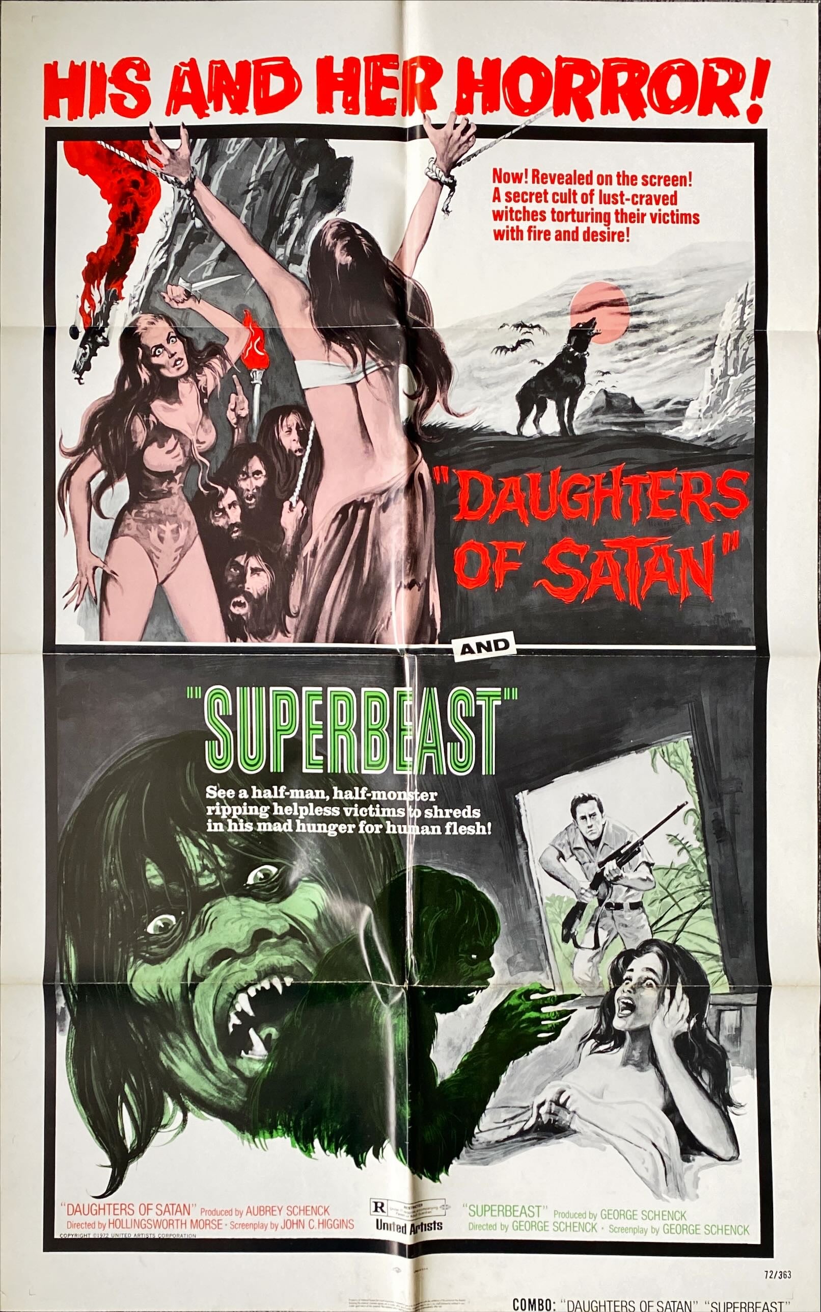 Daughters of Satan/Superbeast  (1972) One Sheet Movie Poster
