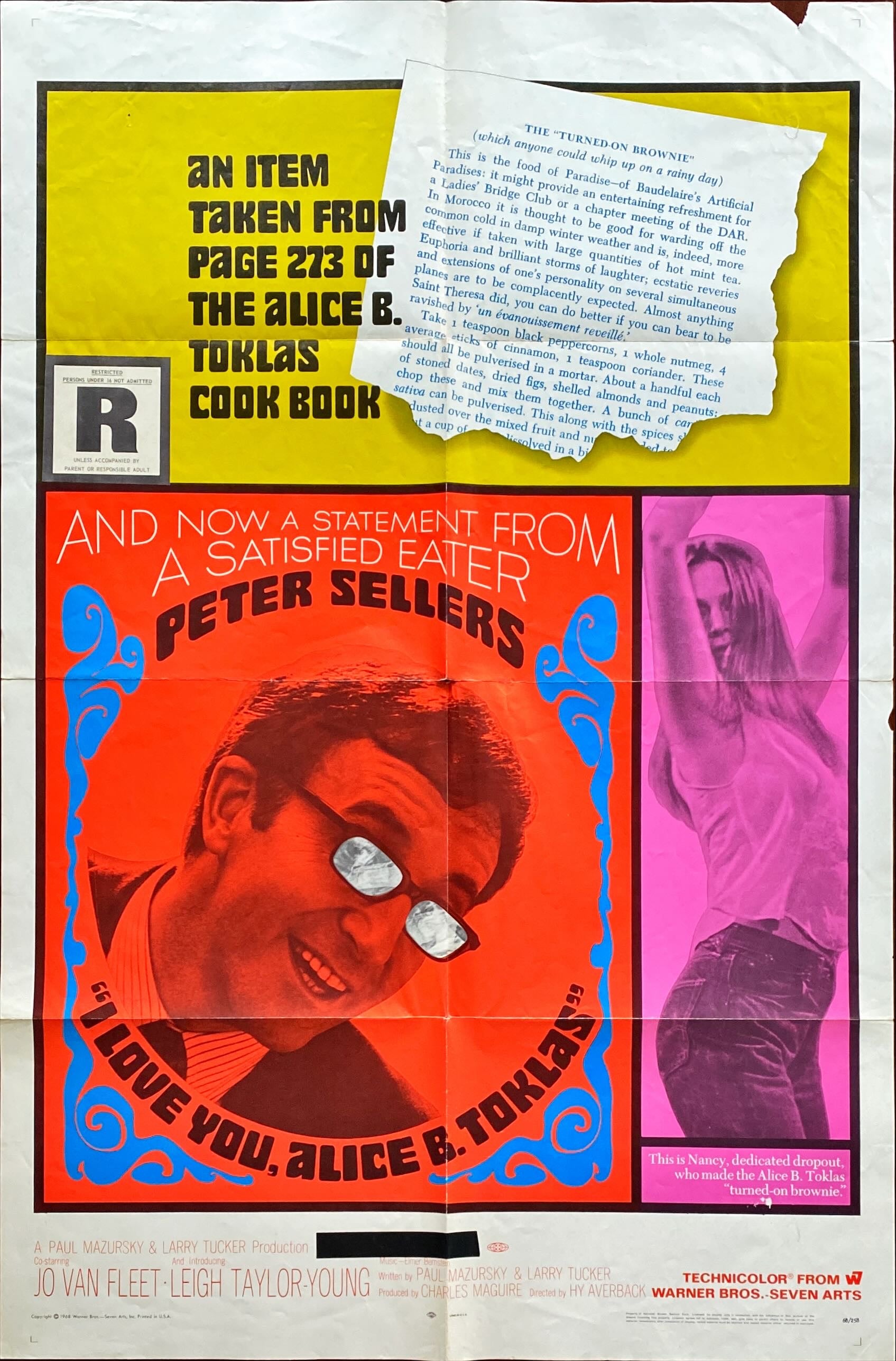 I Love you Alice B. Toklas (1968) One Sheet Movie Poster - Peter Sellers