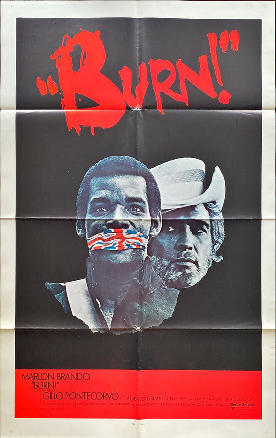 Burn (1970) One Sheet Movie Poster - Australia, Marlon Brando