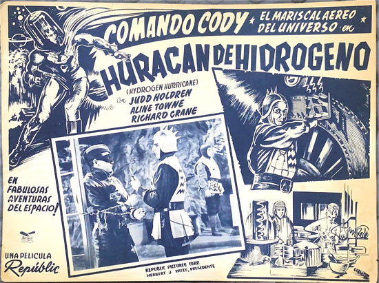 Commando Cody, Hydrogen Hurricane 1955 Mexican Lobby Card - PosterCollectors.xyz