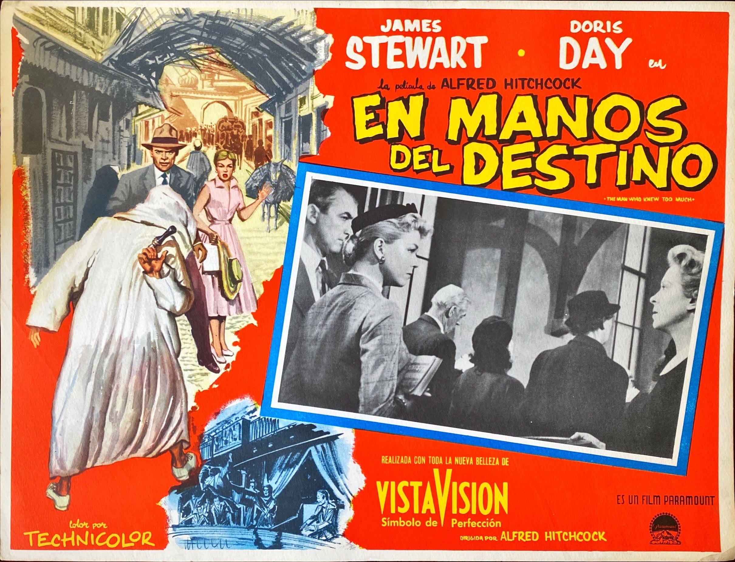 The Man Who Knew Too Much 6x Lobby Cards - MX, Hitchcock