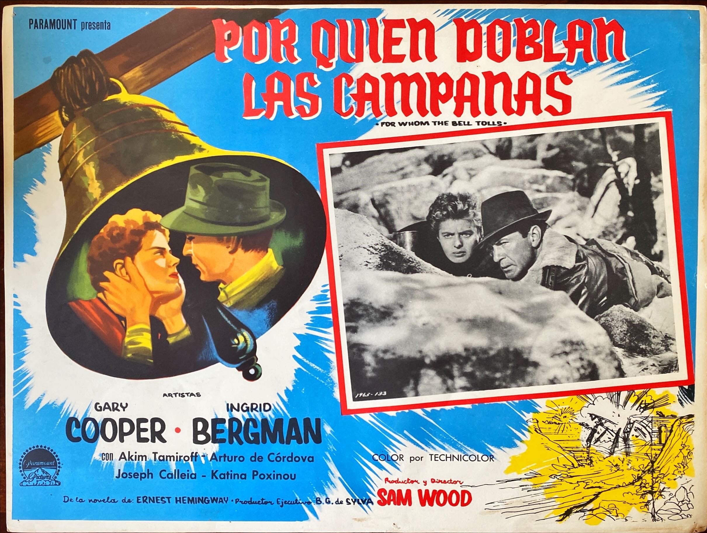 For Whom the Bells Toll (1943) 5x Lobby Cards - MX