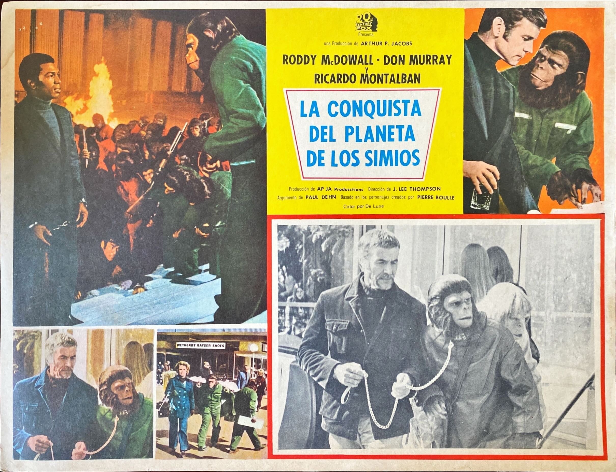 Conquest of the Planet of the Apes (1972) 6x Lobby Cards - MX