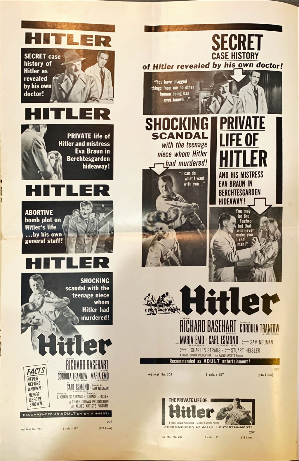 Hitler!  pressbook '62
