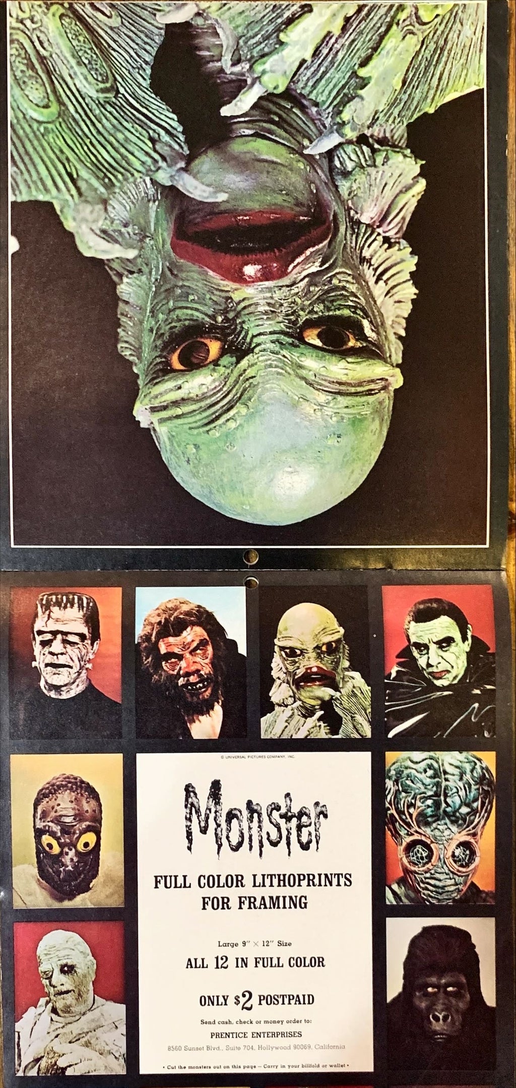 #1511 Famous Monsters Magazine Vintage Calendar- Trimmed