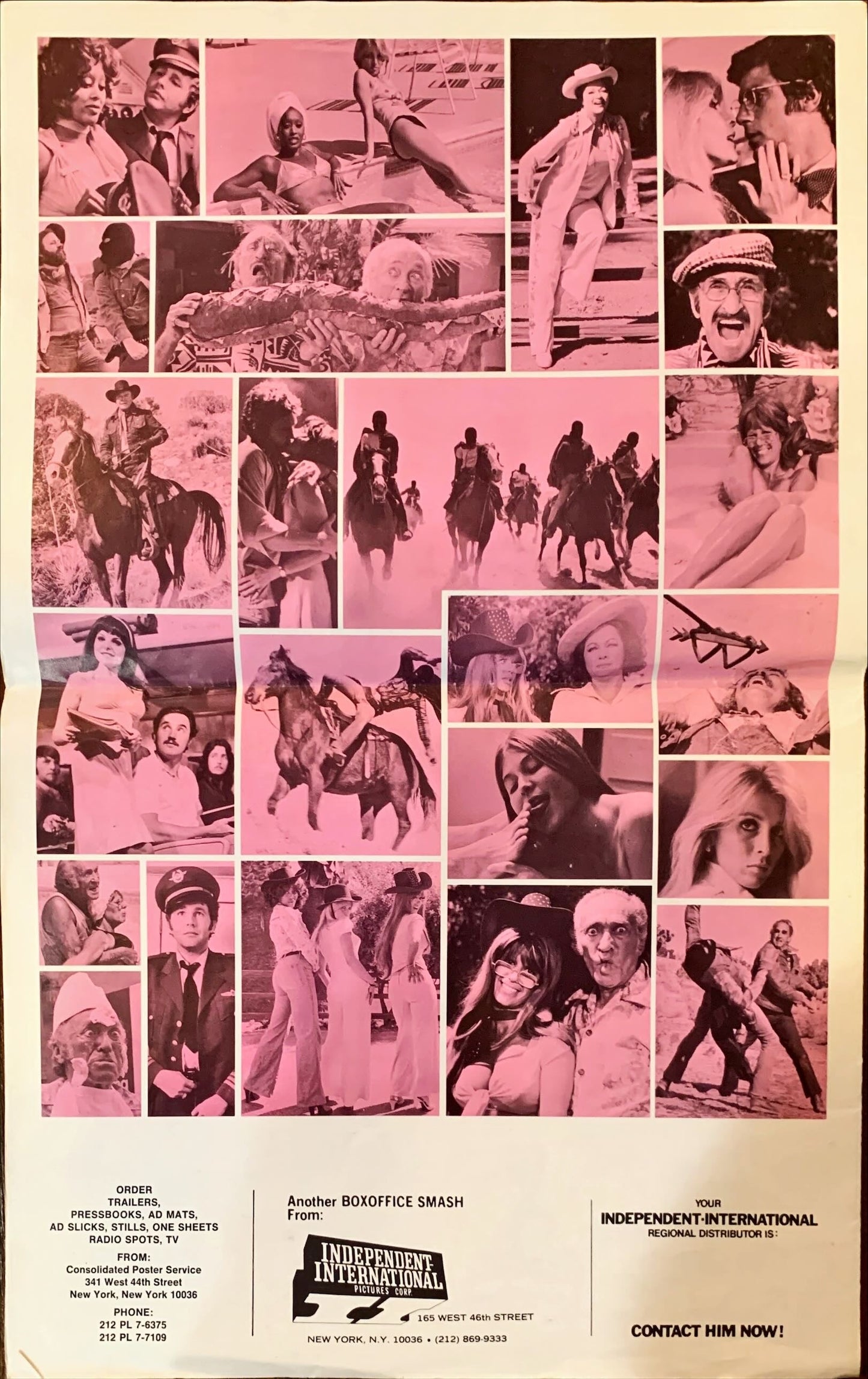 Blazing Stewardesses (also released as "Cathouse Cowgirls"),  pressbook '74