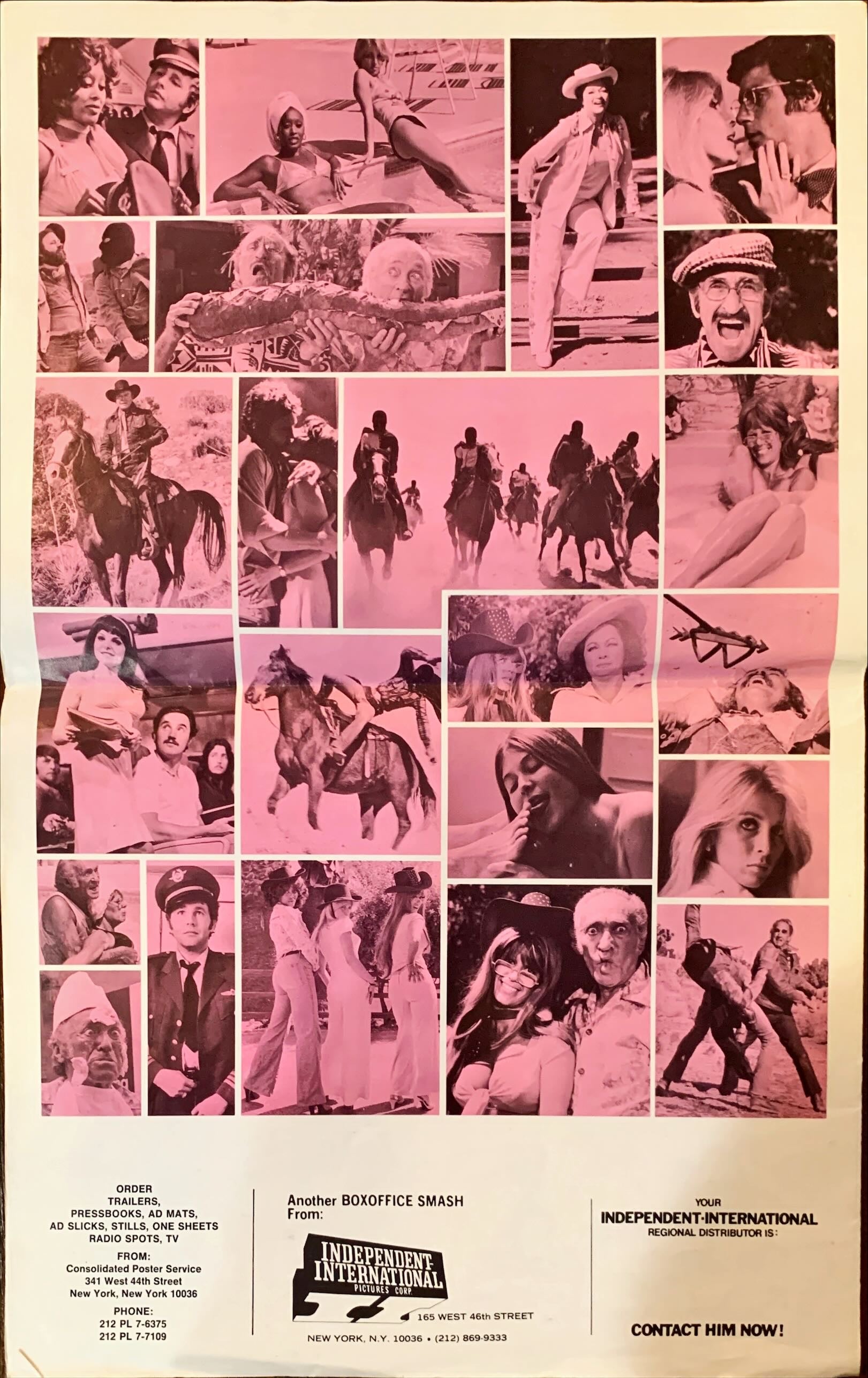 Blazing Stewardesses (also released as "Cathouse Cowgirls"),  pressbook '74
