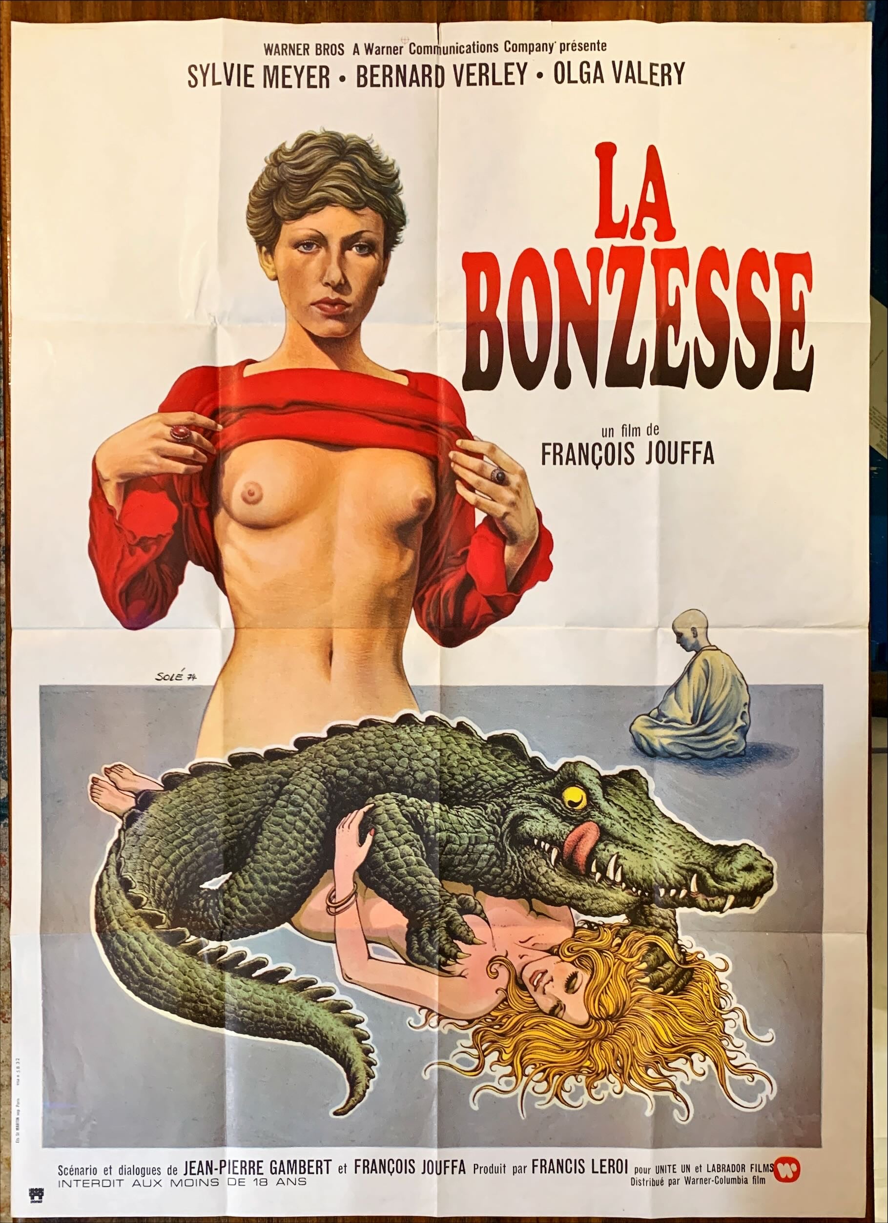 #1531 LA BONZESSE French 1p '74 outrageous Sole art