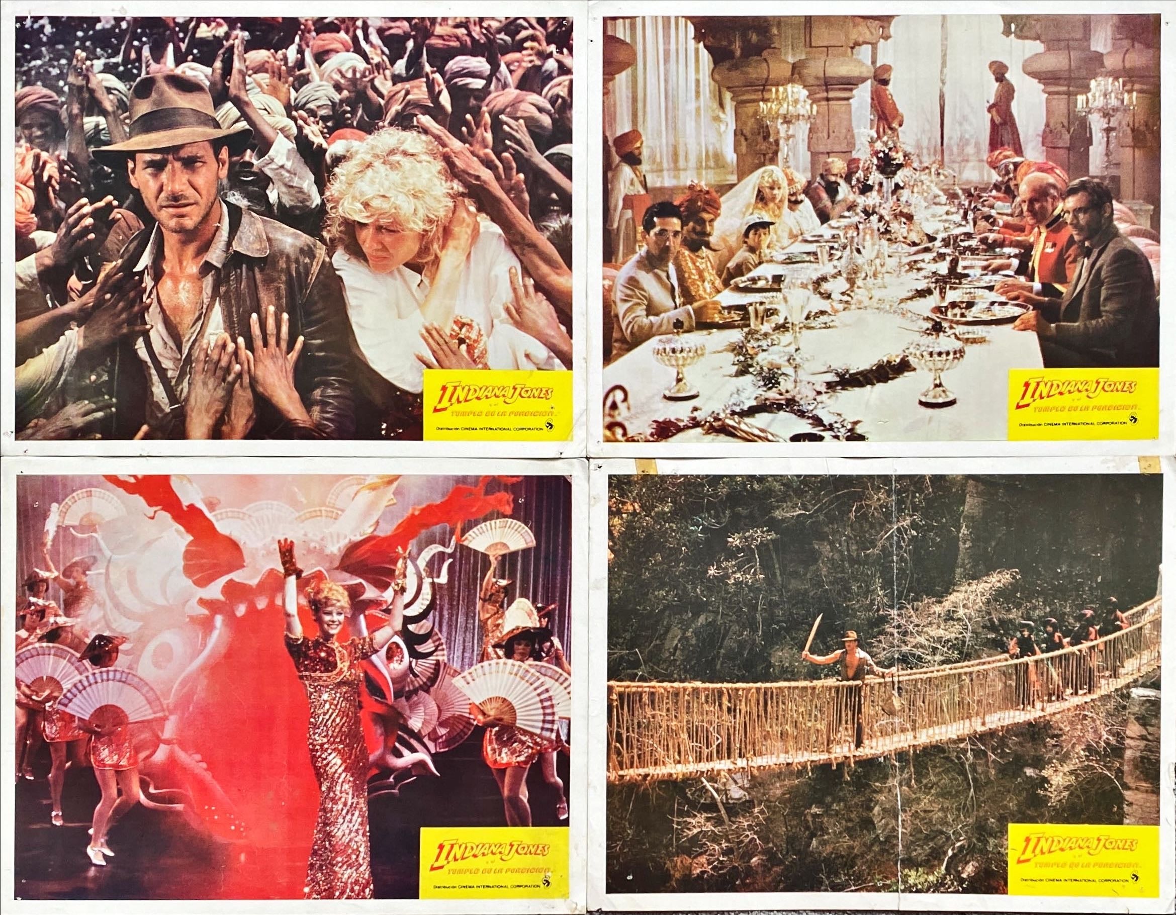 Indiana Jones and the temple of Doom (1984) 6x Lobby Cards - MX
