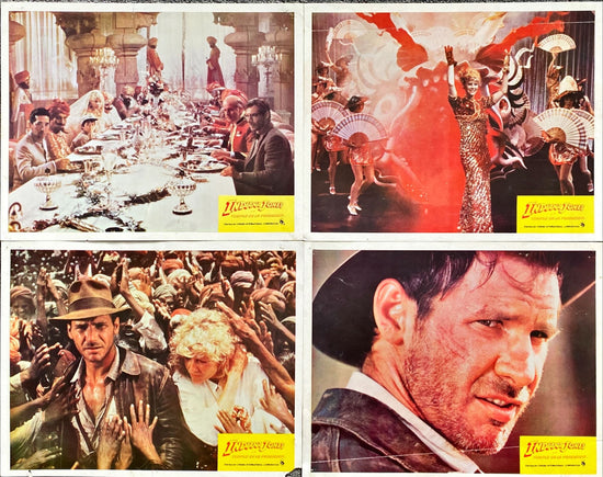 Indiana Jones and the temple of Doom (1984) 4x Lobby Cards - MX