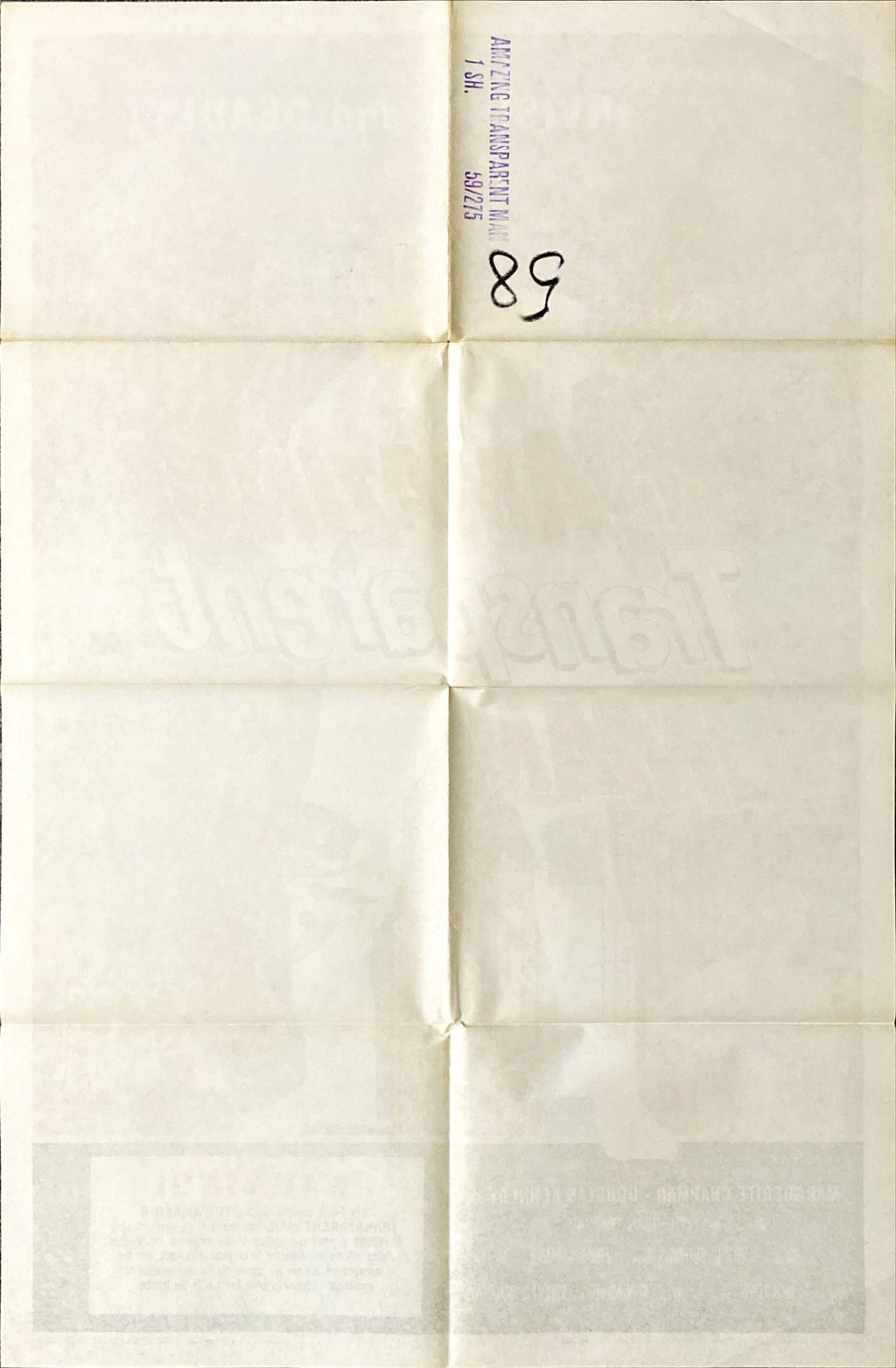 Amazing Transparent Man (1959) One Sheet Movie Poster