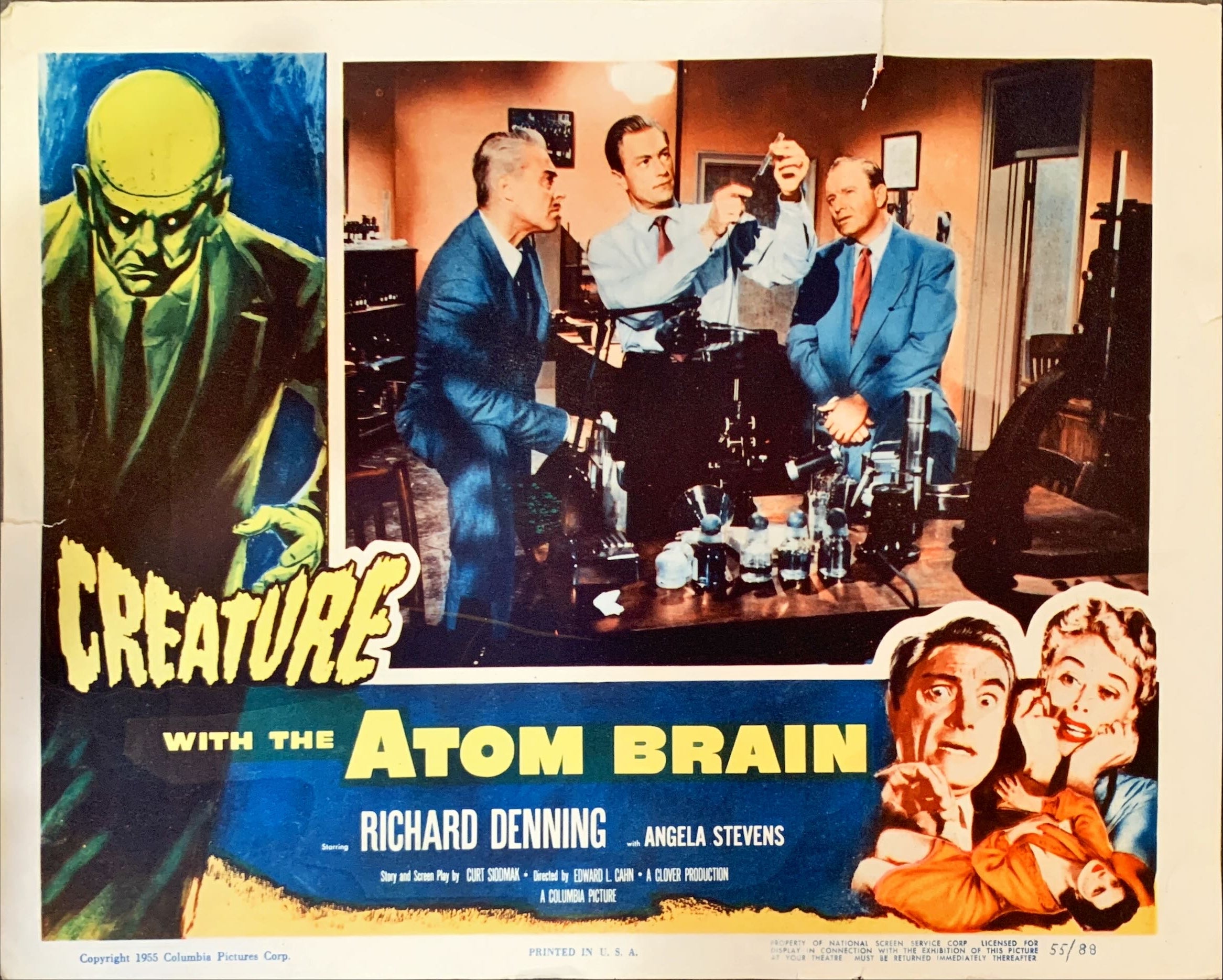 Creature with the Atom Brain,   movie lobby card '55