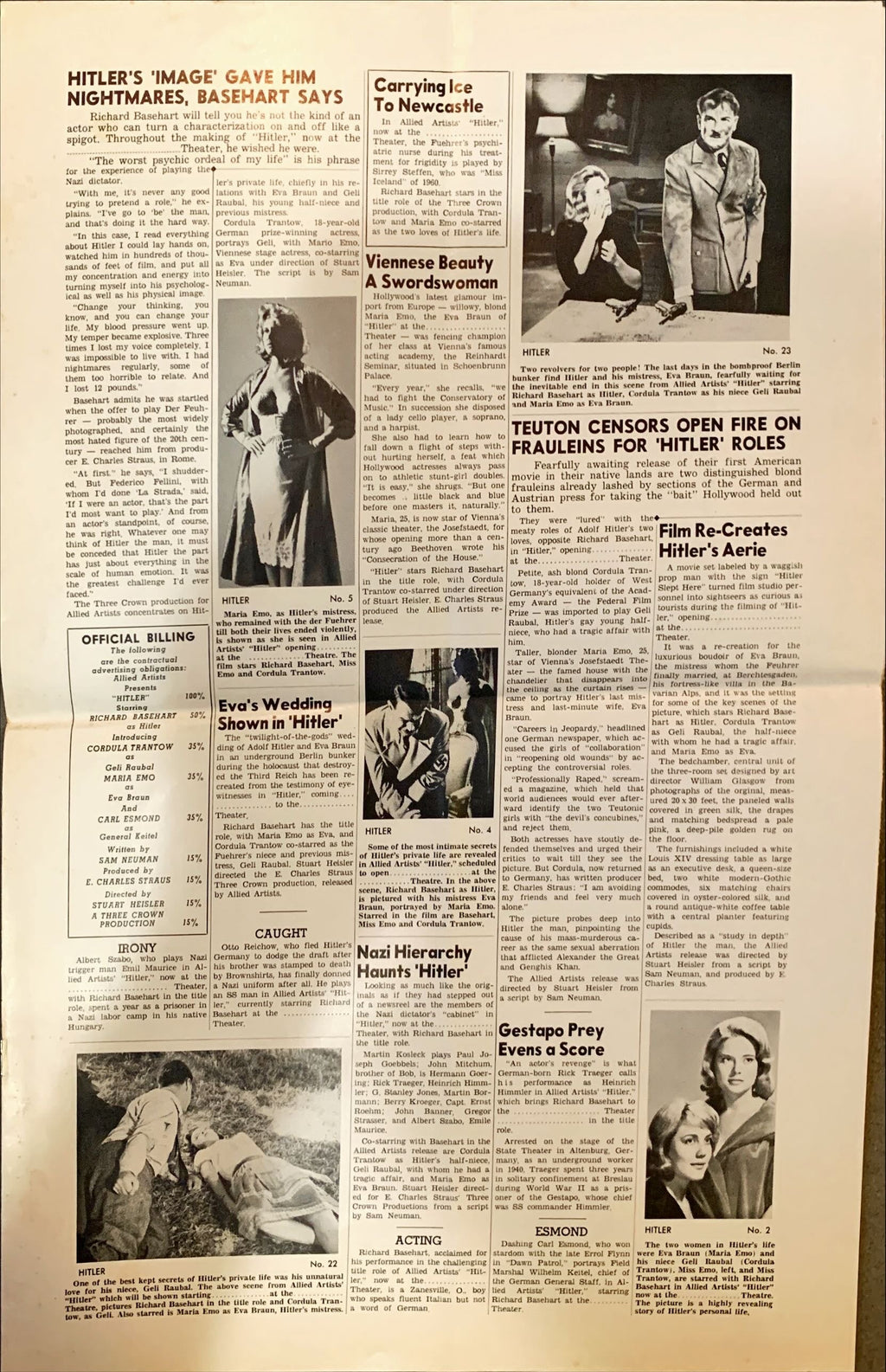 Hitler!  pressbook '62