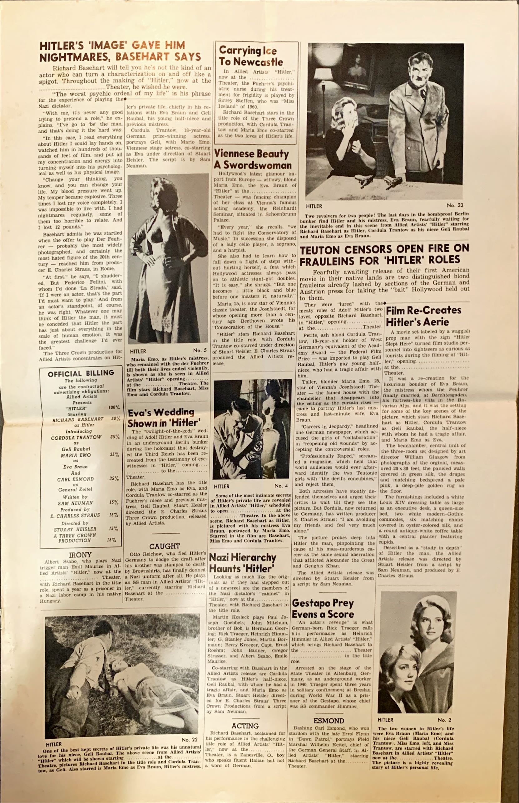 Hitler!  pressbook '62