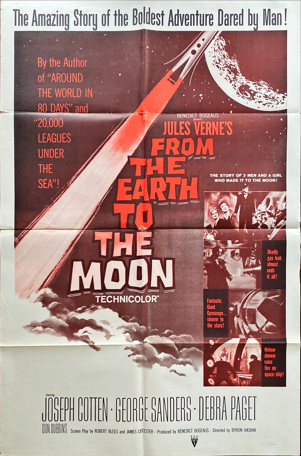 Jules Verne's From the Earth to the Moon, 1sh R1960s Jules Verne