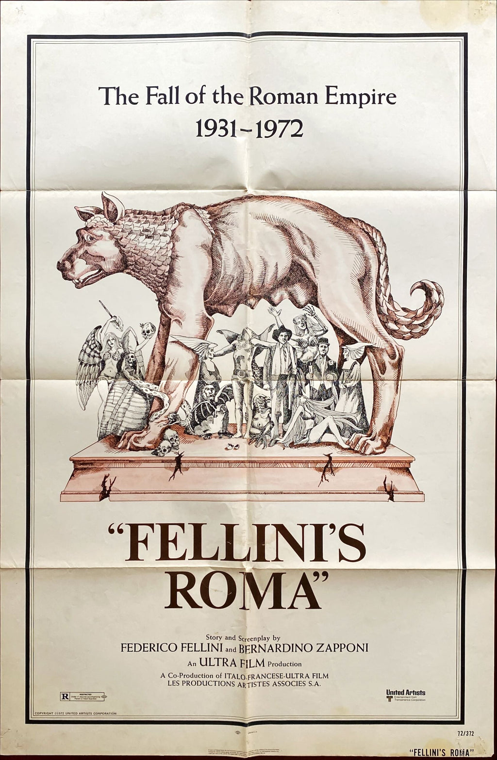 #864 FELLINI'S ROMA 1sh 1972
