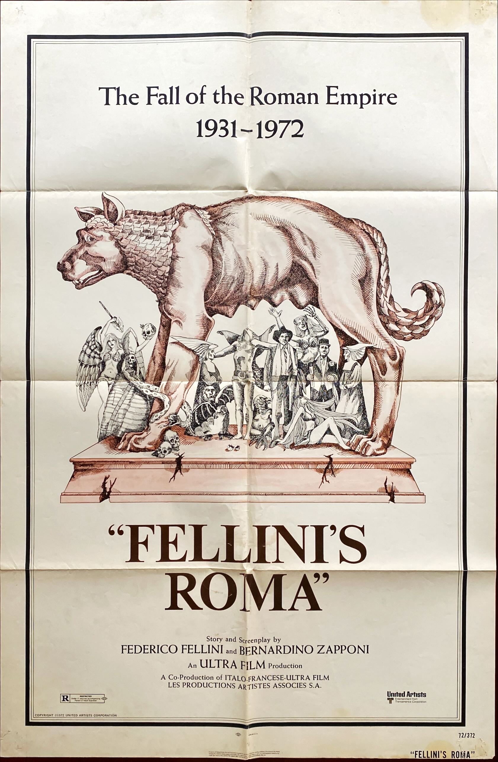 #864 FELLINI'S ROMA 1sh 1972