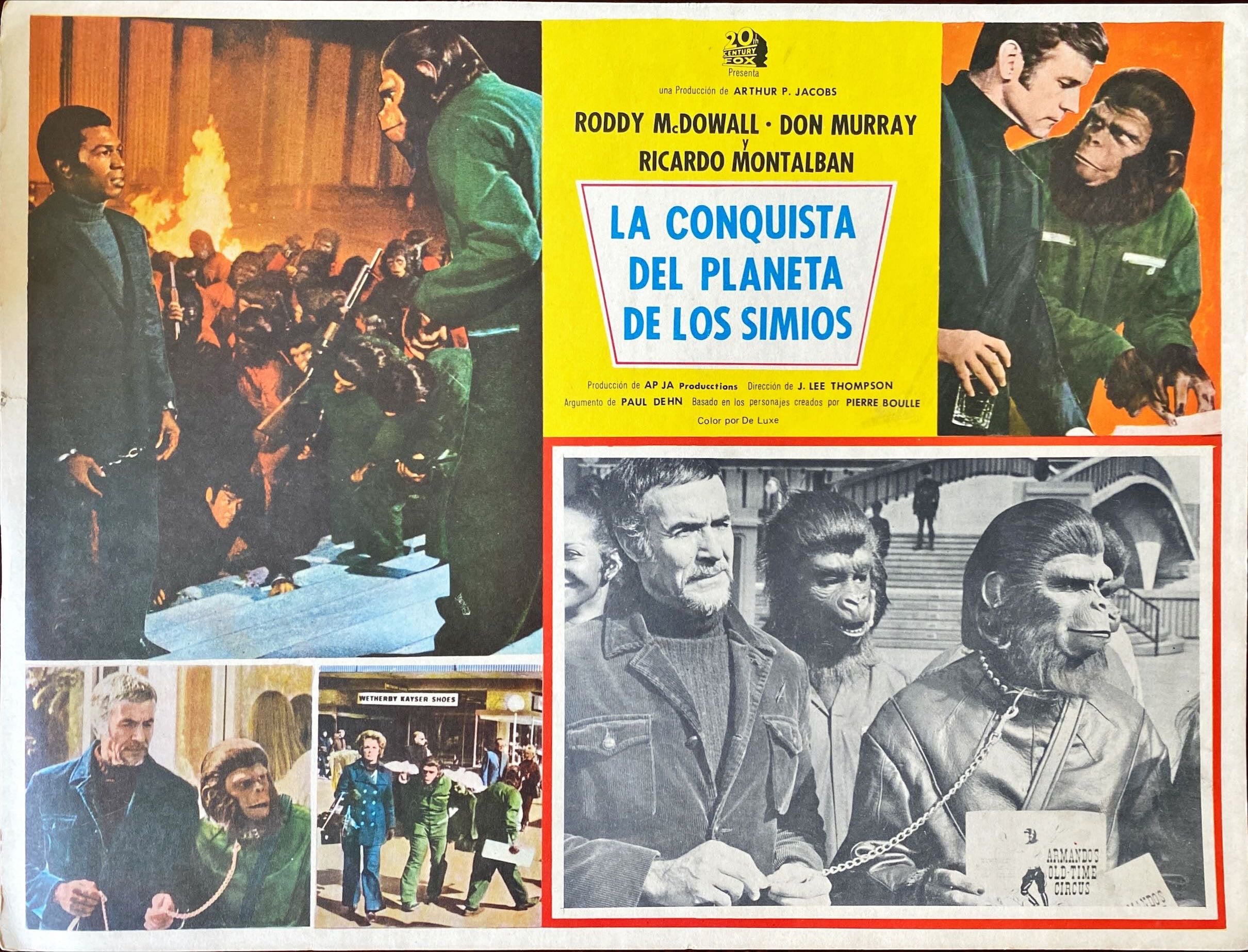 Conquest of the Planet of the Apes (1972) 6x Lobby Cards - MX