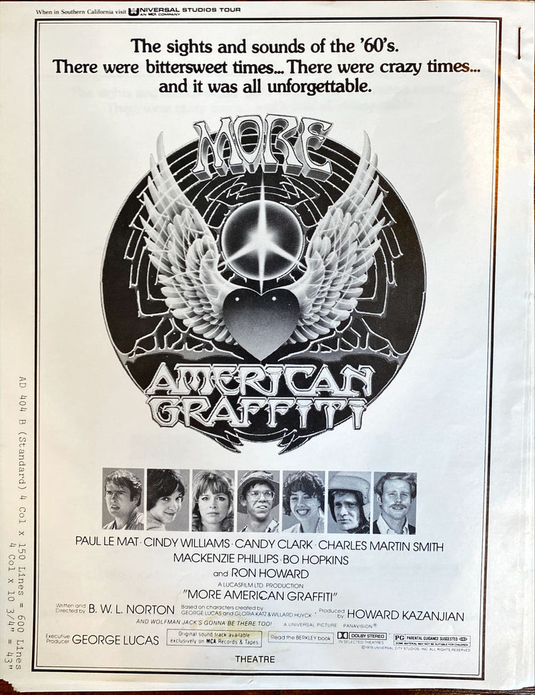 (220) MORE AMERICAN GRAFFITI Press Book &