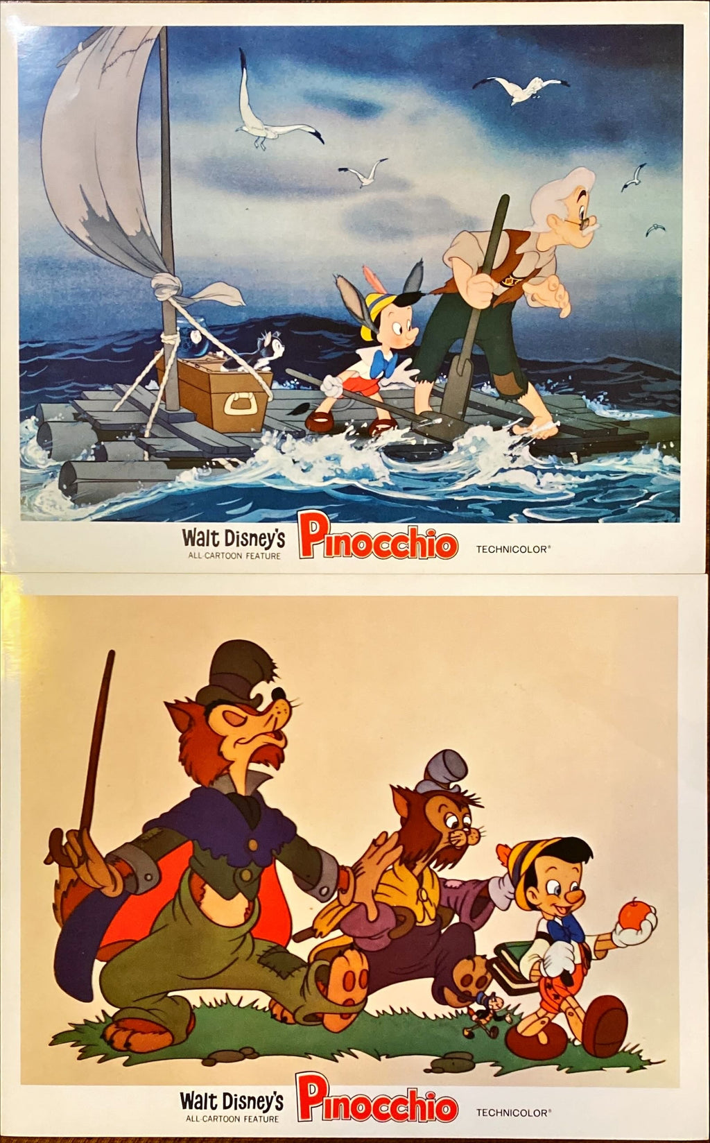 #A-57 Pinocchio Lobby Cards x5 Disney - PosterCollectors.xyz