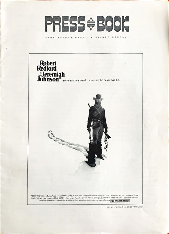 Jeremiah Johnson,  pressbook &