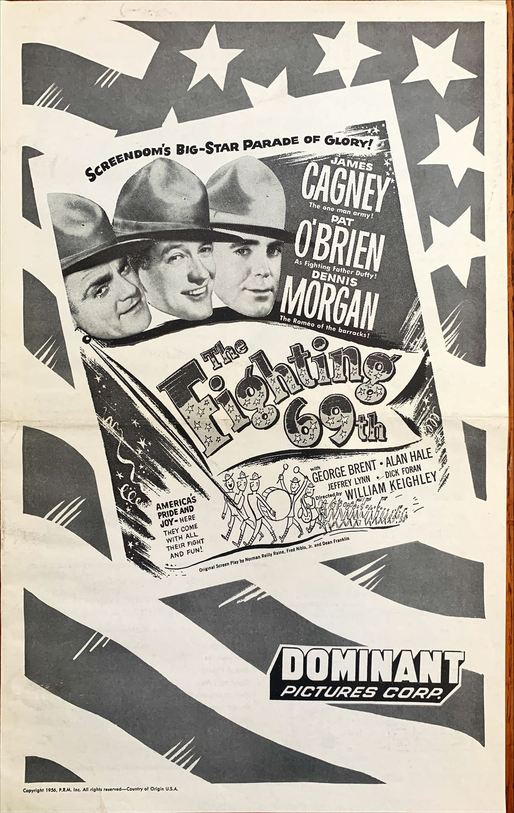 The Fighting Sixty-Ninth (69th),  Pressbook R1948 - James Cagney, Pat O'Brien