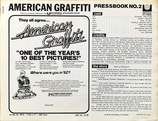 American Graffitti (1973) Pressbook