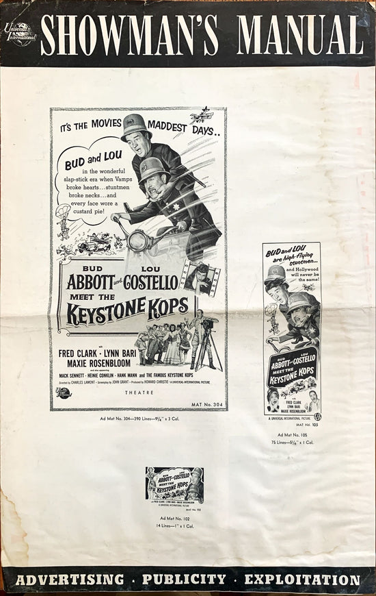 Abbott and Costello Meet the Keystone Kops, pressbook 1955