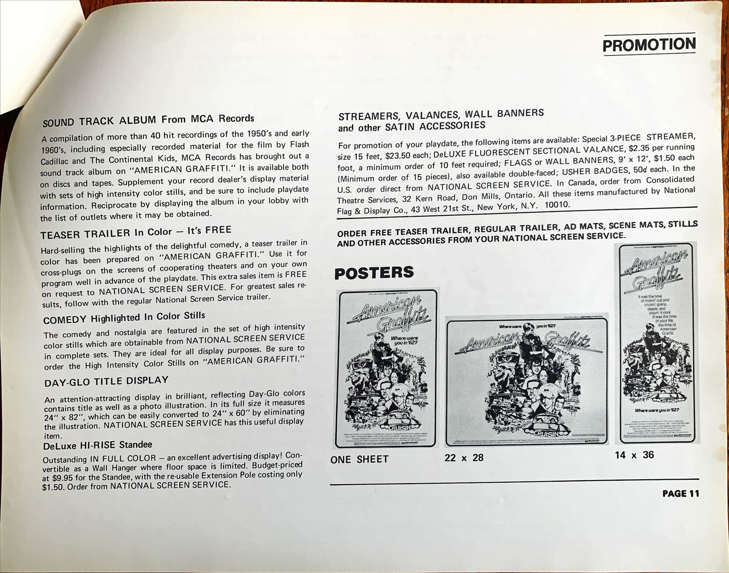 American Graffitti (1973) Pressbook
