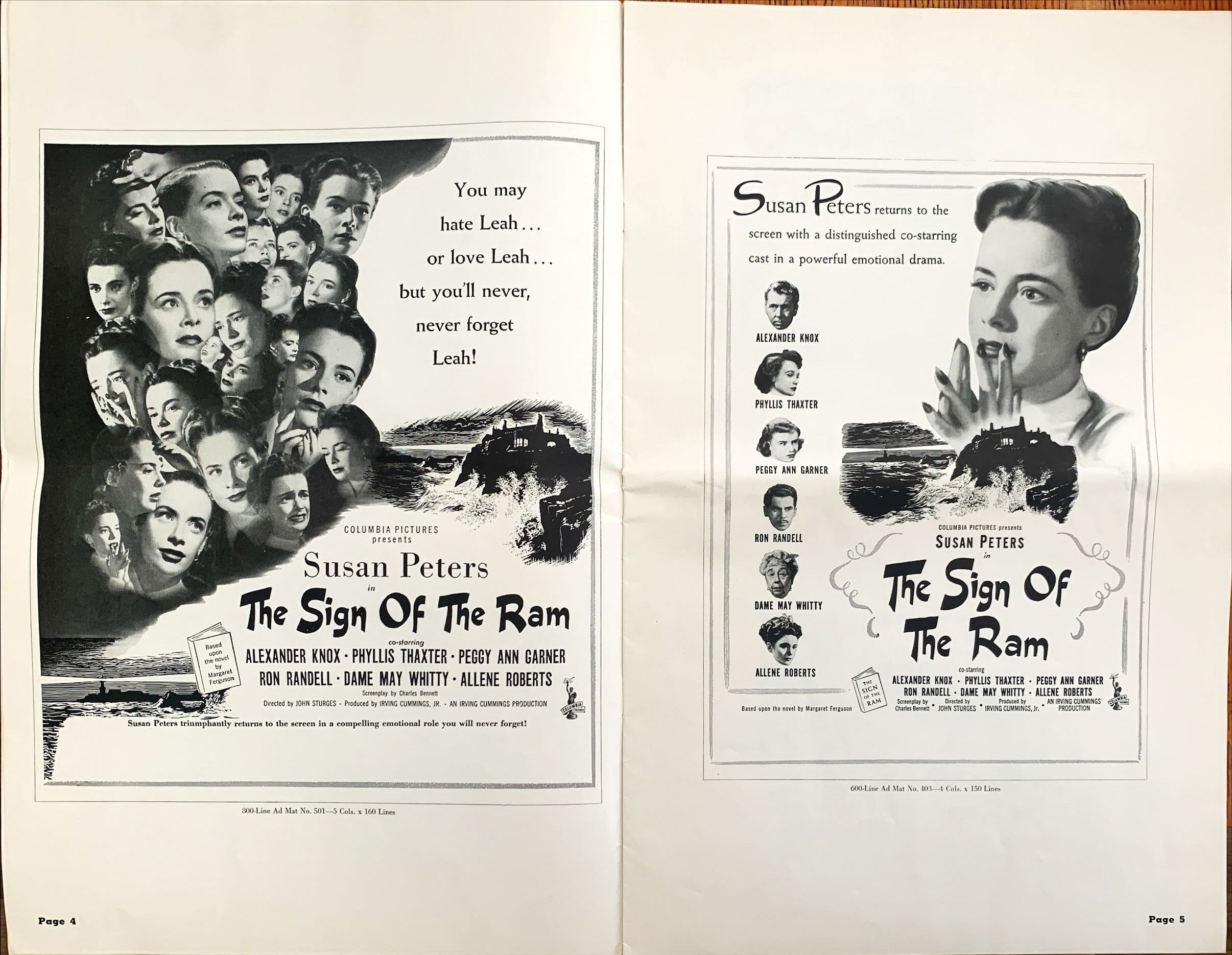 Sign of the Ram, Pressboook '48 John Sturges