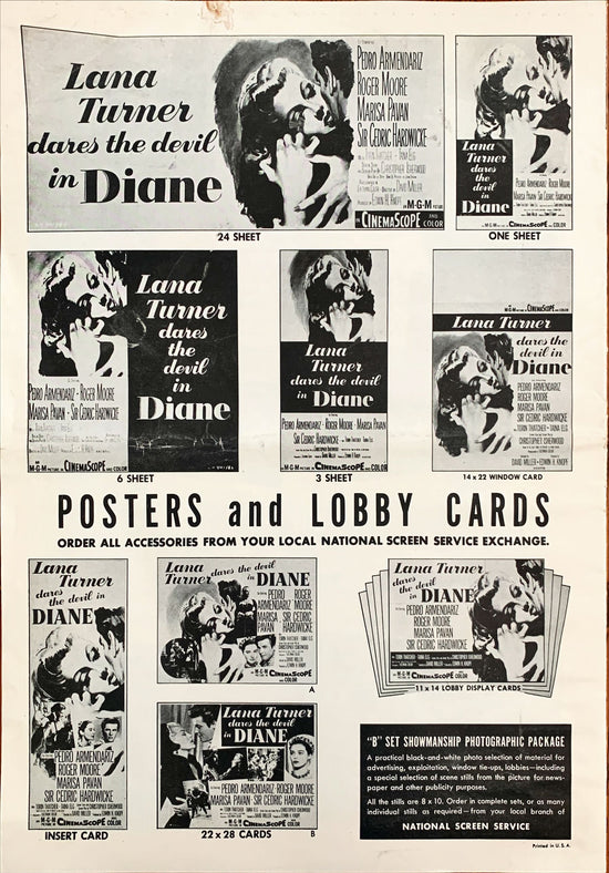 Diane, 1956 -pressbook- Lana Turner