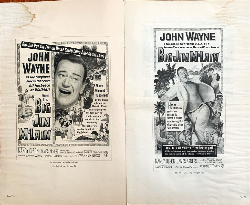 Big Jim Mclain (1952) Pressbook - John Wayne