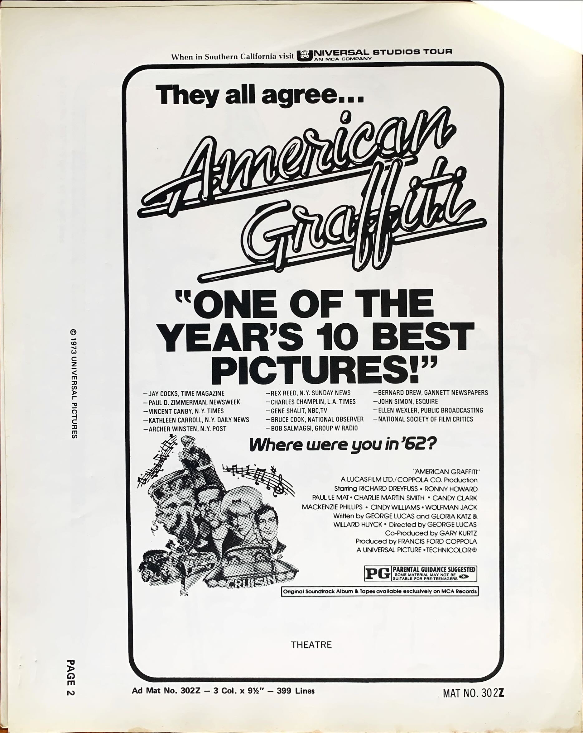 American Graffitti (1973) Pressbook