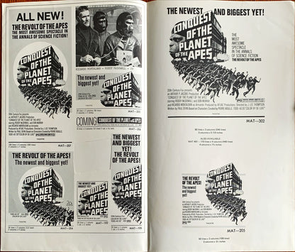 #615 CONQUEST OF THE PLANET OF THE APES pressbook 1972 Roddy McDowall