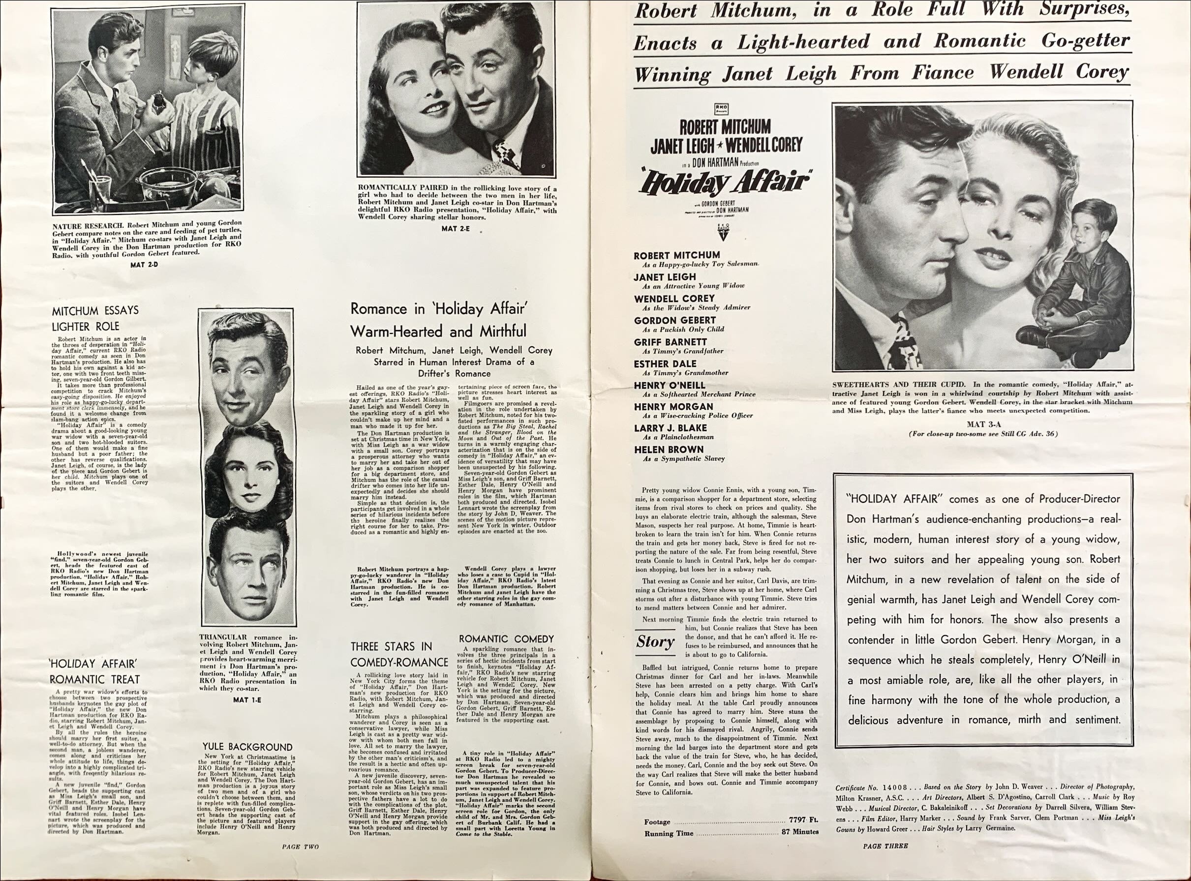 Holiday Affair (1949) Pressbook