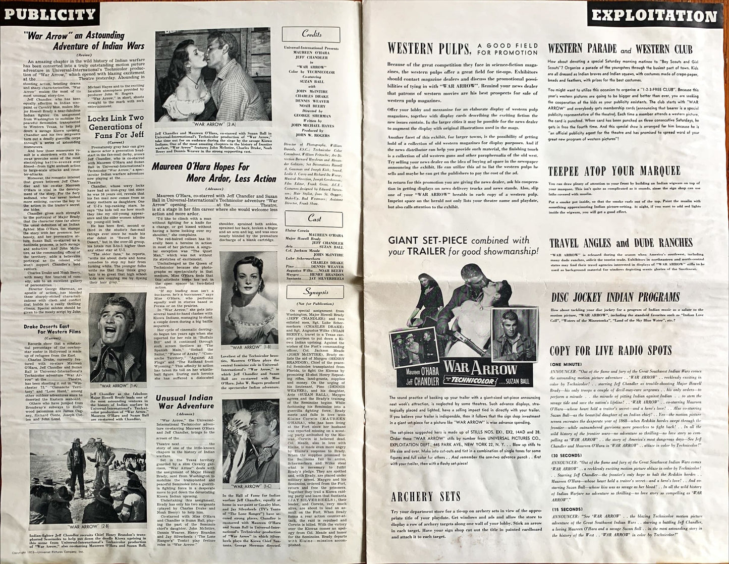 War Arrow,  Pressbook 1954
