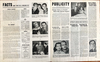 Night Has a Thousand Eyes (1948) Pressbook