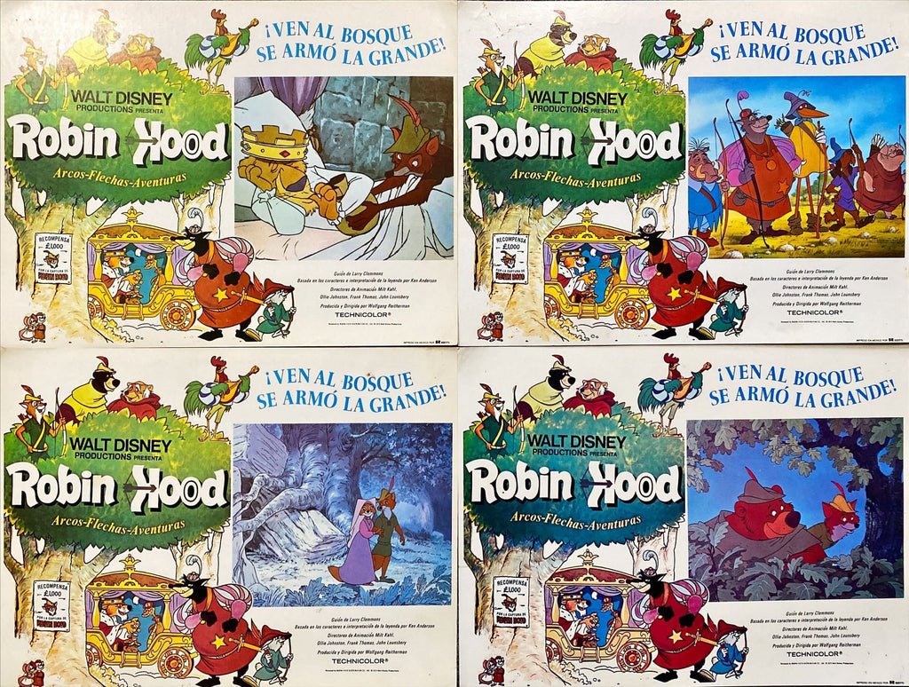 ROBIN HOOD Mexican Lobby Cards - Walt Disney - PosterCollectors.xyz