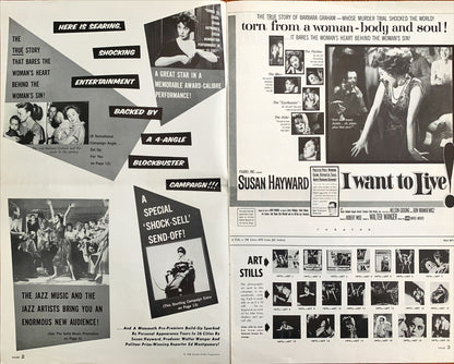 #598 I WANT TO LIVE pressbook '58 Susan Hayward