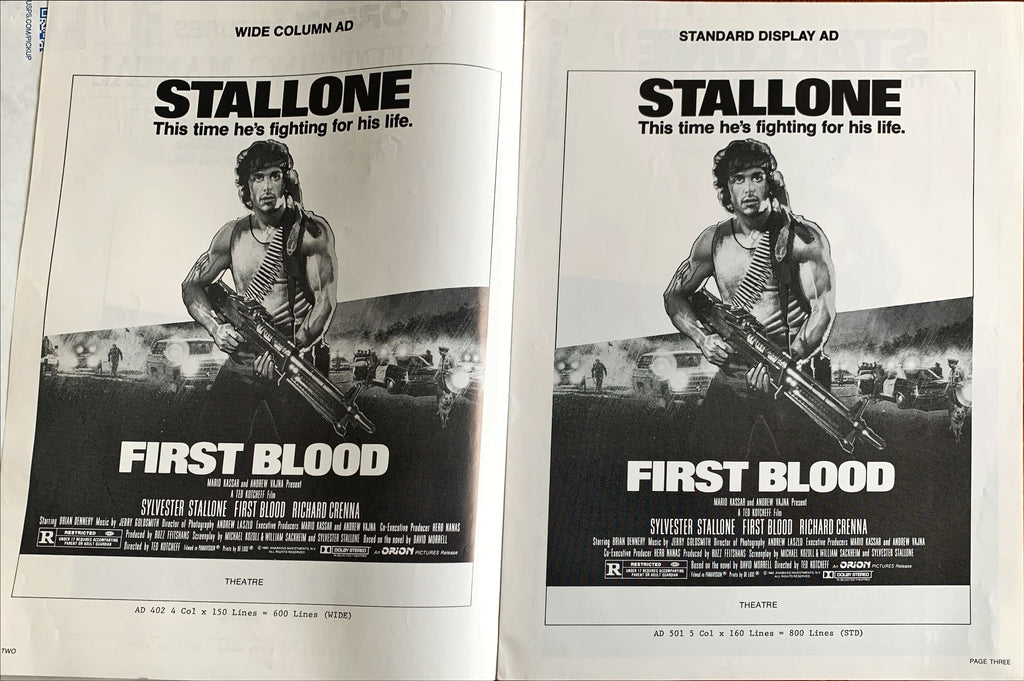 First Blood,  Pressbook 1982 Sylvester Stallone